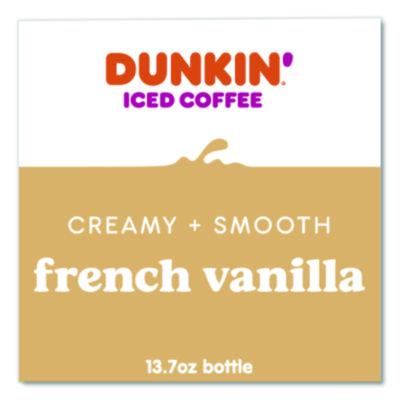 Dunkin Donuts French Vanilla Iced Coffee Drink, 13.7 oz Bottle, 12/Carton (049000072396) GMT049000072396