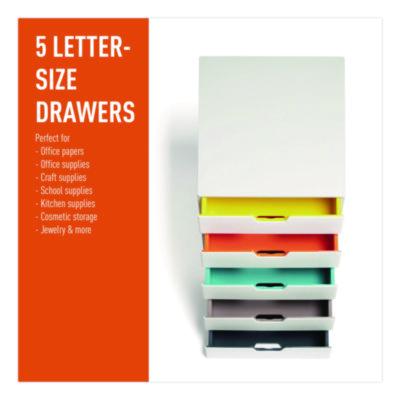 Durable Desktop Document Sorter, 5 Sections, For File Size A4 to C4, 11 x 14 x 11.5, Assorted Colors (DBL762527) DBL762527