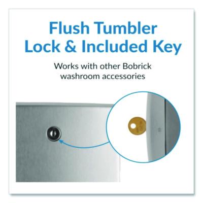 Bobrick ConturaSeries Two-Roll Tissue Dispenser, 6.08 x 5.94 x 11, Stainless Steel (BOB4288) BOB4288