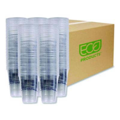 Eco-Products® BlueStripe™ Recycled Content Clear Plastic Cold Drink Cups