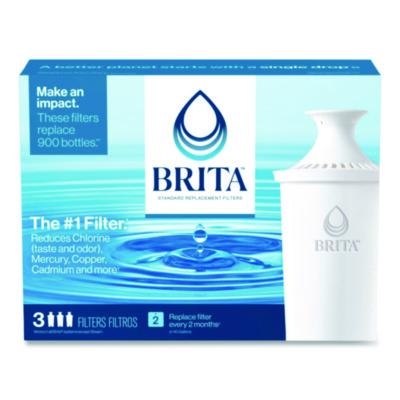 Brita Replacement Water Filter for Pitchers, 3/Pack, 8 Packs/Carton (CLO35503CT) CLO35503CT