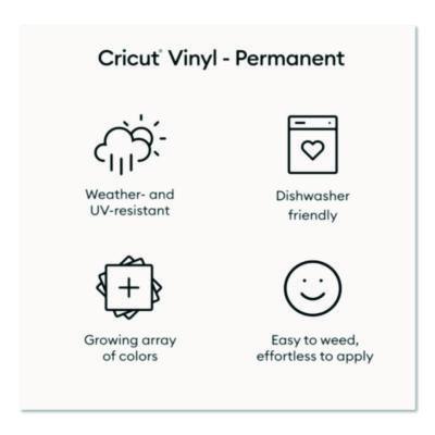 Cricut Premium Permanent Vinyl, 12 x 48, Black (CCU2008571) CCU2008571