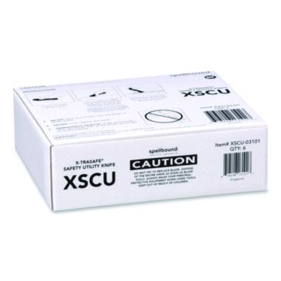 CrewSafe X-traSafe CU Safety Utility Knife, Plastic Handle, Yellow, 6/Pack (CEWXSCU03101) CEWXSCU03101