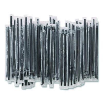 Berkley Square Wrapped Polypropylene Stirrers, 5.5", Black, 500/Box (BEKBEP90209) BEKBEP90209