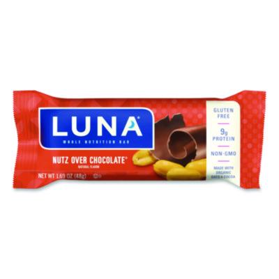 LUNA Bar Whole Nutrition Bar, Nutz Over Chocolate, 1.69 Oz Bar, 15 Bars/box (CBCCCC30310) CBCCCC30310