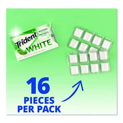 Trident Sugar-Free Gum, White Spearmint, 16 Sticks/pack, 9 Packs/box (CDBAMC67610) CDBAMC67610