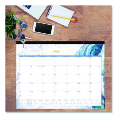 Blue Sky Gemma Academic Year Desk Pad Calendar, Geode Artwork, 22 x 17, White/Blue/Green Sheets, 12-Month (July to June): 2024 to 2025 (BLS141377) BLS141377