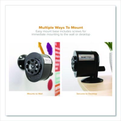 Bostitch Manual Pencil Sharpener, 2.68 x 4.33 x 5.43, Black, 12/Carton (BOSMPS1BLKCT) BOSMPS1BLKCT