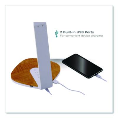 BLACK DECKER LED Desk Lamp, White/Wood (BOSVLED1818BD) BOSVLED1818BD