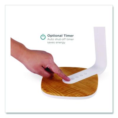 BLACK DECKER LED Desk Lamp, White/Wood (BOSVLED1818BD) BOSVLED1818BD