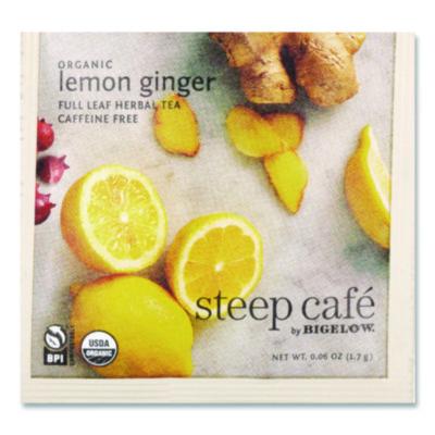 Bigelow Steep Cafe Organic Herbal Tea, Lemon Ginger, 50 Bags/carton (BTCRCB19968) BTCRCB19968