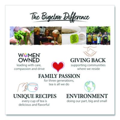 Bigelow Steep Cafe Organic Herbal Tea, Lemon Ginger, 50 Bags/carton (BTCRCB19968) BTCRCB19968