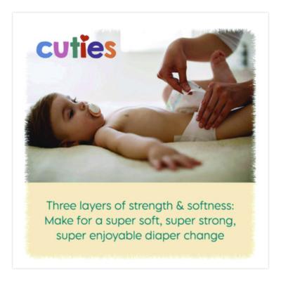 Cuties Premium Wipes, Unscented, White, 72 Wipes/Pack, 12 Packs/Carton (CTJCR16413) CTJCR16413