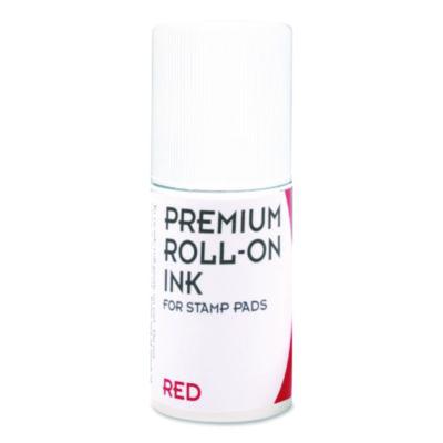 COSCO Premium Roll-On Ink, 2 Oz, Red (CSC030260) CSC030260