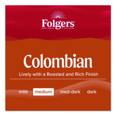 Folgers 100% Columbian Coffee, 22.6 oz Canister, 6/Carton (30445CT) FOL30445CT