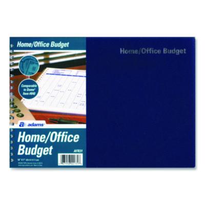 Adams Home/Office Weekly/Monthly Budget Book, Two-Page Spread: 15 Columns, Royal Blue Cover, 7 x 10 Sheets, 32 Sheets/Book (ABFAFR31) ABFAFR31