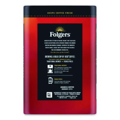 1850 Coffee, Black Gold, Dark Roast, Ground, 12 oz Bag (12722EA) FOL12722EA