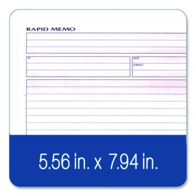 Adams Rapid Memo Pad, Two-Part Carbonless, 8.5 x 7.75, 50 Forms Total (ABFSC1158) ABFSC1158