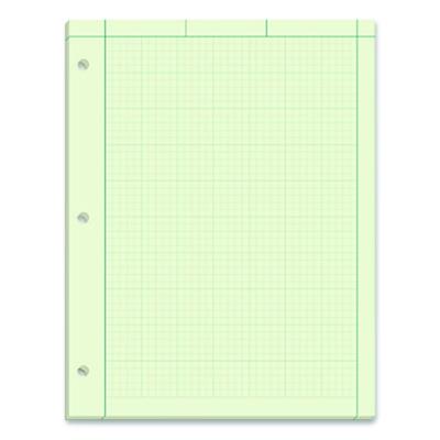 Ampad Evidence Engineer%27s Computation Pad, Cross-Section Quadrille Rule (5 Sq/in, 1 Sq/in), 100 Green-Tint 8.5 X 11 Sheets (AMP22142) AMP22142