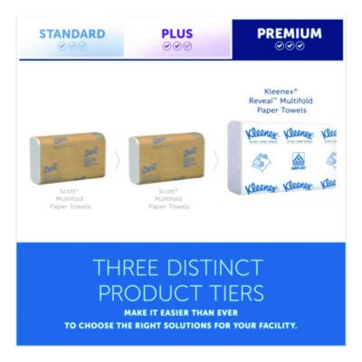 KleenexReveal Multi-Fold Towels, 2-Ply, 8 x 9.4, White, 16/Carton (46321) KCC46321