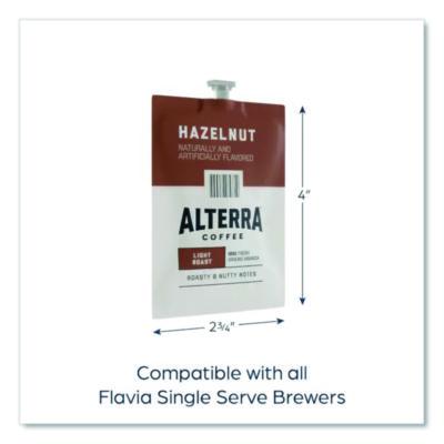 Alterra Coffee Freshpack Pods, Hazelnut, Medium Roast, 0.23 oz, 100/Carton (MDRA185) MDKMDRA185