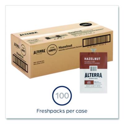 Alterra Coffee Freshpack Pods, Hazelnut, Medium Roast, 0.23 oz, 100/Carton (MDRA185) MDKMDRA185
