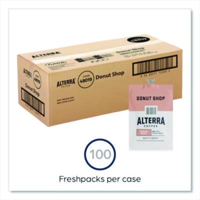 Alterra Coffee Freshpack Pods, Donut Shop Blend, Medium Roast, 0.28 oz, 100/Carton (MDRA200) MDKMDRA200