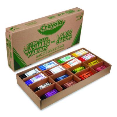 Crayola Crayon And Ultra-Clean Washable Marker Classpack, 8 Colors, 128 Each Crayons/markers, 256/box (CYO523348) CYO523348