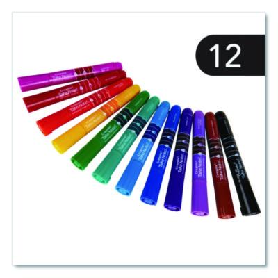 Crayola Take Note Dry-Erase Markers, Broad, Chisel Tip, Assorted, 12/Pack (CYO586545) CYO586545