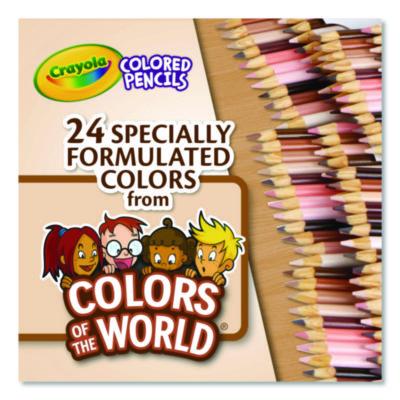 Crayola Colors of the World Colored Pencils Classpack Set, 24 Assorted Lead and Barrel Colors, 240/Pack (CYO687505) CYO687505