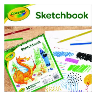 Crayola Animal Animations Wirebound Sketchpad, Unruled, Gold/green Cover, 40 White 9 X 9 Sheets (CYO993404) CYO993404