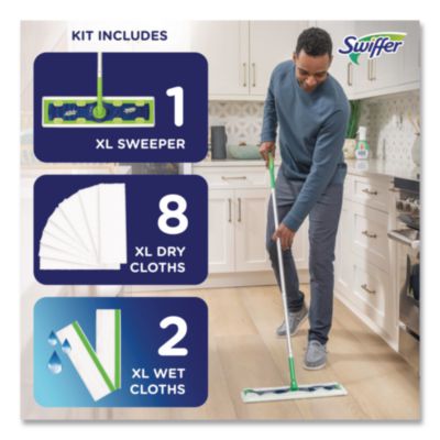 Swiffer Max/XL Wet Refill Cloths, 16.5 x 9, White, 12/Tub, 6 Tubs/Carton (PGC74471) PGC74471