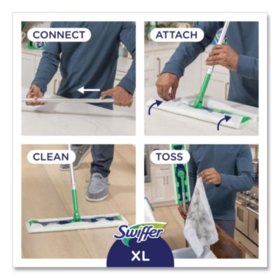 Swiffer Max/XL Wet Refill Cloths, 16.5 x 9, White, 12/Tub, 6 Tubs/Carton (PGC74471) PGC74471
