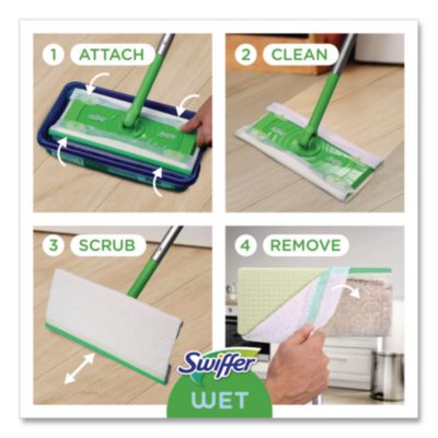 Swiffer Max/XL Wet Refill Cloths, 16.5 x 9, White, 12/Tub, 6 Tubs/Carton (PGC74471) PGC74471