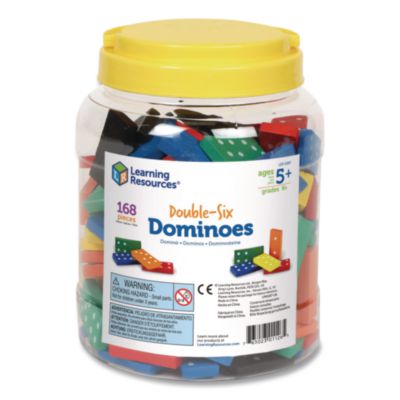 Learning Resources® Double-Six Dominoes in Bucket