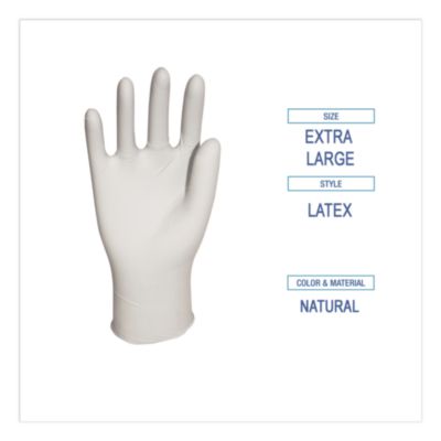 Boardwalk General-Purpose Latex Gloves, Natural, X-Large, Powder-Free, 4.4 Mil, 100/box (BWK345XLBX) BWK345XLBX