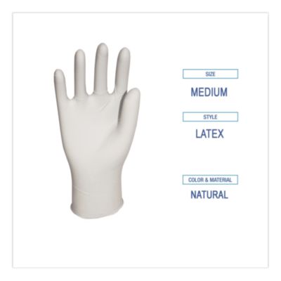 Boardwalk General-Purpose Latex Gloves, Natural, Medium, Powder-Free, 4.4 mil, 1,000/Carton (BWK345MCT) BWK345MCT