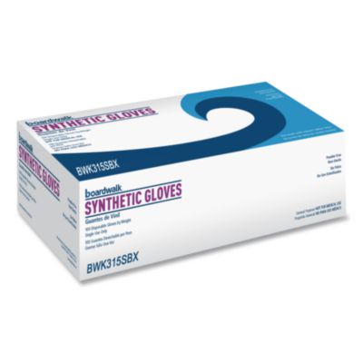 Boardwalk Powder-Free Synthetic Vinyl Gloves, Small, Cream, 4 mil, 1,000/Carton (BWK315SCT) BWK315SCT