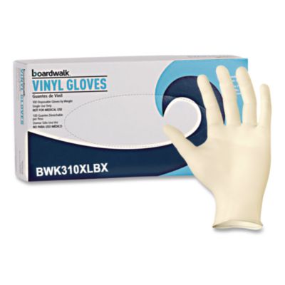 Boardwalk Powder-Free Synthetic Examination Vinyl Gloves, X-Large, Cream, 5 mil, 1,000/Carton (BWK310XLCT) BWK310XLCT