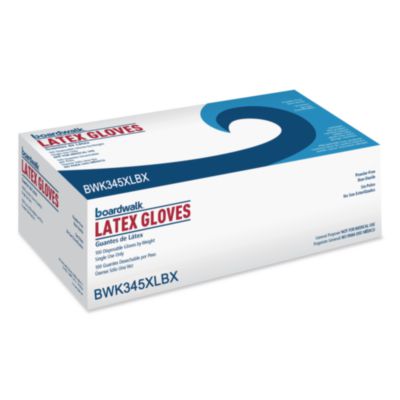 Boardwalk General-Purpose Latex Gloves, Natural, X-Large, Powder-Free, 4.4 Mil, 100/box (BWK345XLBX) BWK345XLBX