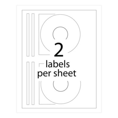 Avery Inkjet Cd Labels, Matte White, 100/pack (AVE8691) AVE8691