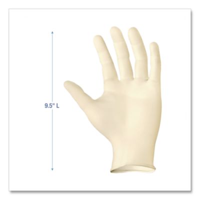 Boardwalk Powder-Free Latex Exam Gloves, Small, Natural, 4 4/5 mil, 1,000/Carton (BWK351SCT) BWK351SCT