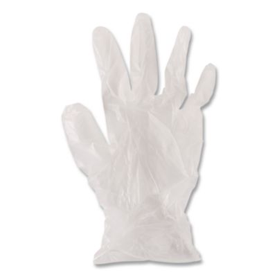 Boardwalk General Purpose Vinyl Gloves, Powder/Latex-Free, 2.6 mil, Medium, Clear, 100/Box (BWK365MBX) BWK365MBX