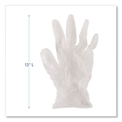 Boardwalk General Purpose Vinyl Gloves, Powder/Latex-Free, 2.6 mil, Small, Clear, 100/Box (BWK365SBX) BWK365SBX