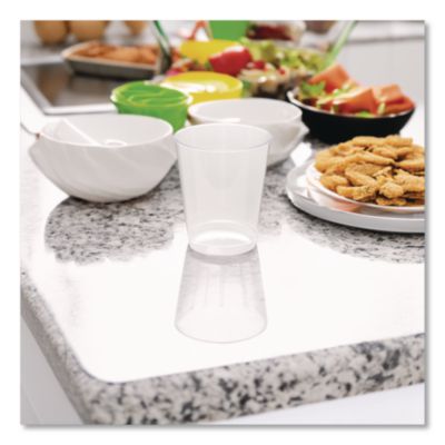 WNA Comet Plastic Tumbler, 8 oz, Clear, Tall, 25/Pack, 20 Packs/Carton (T8T) WNAT8T