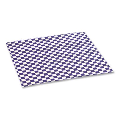 Bagcraft Grease-Resistant Paper Wraps And Liners, 12 X 12, Blue Check, 1,000/box, 5 Boxes/carton (BGC057850) BGC057850