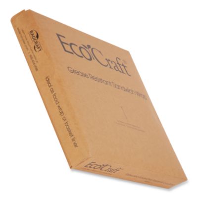 Bagcraft Ecocraft Grease-Resistant Paper Wraps And Liners, Natural, 15 X 16, 1,000/box, 3 Boxes/carton (BGC300898) BGC300898