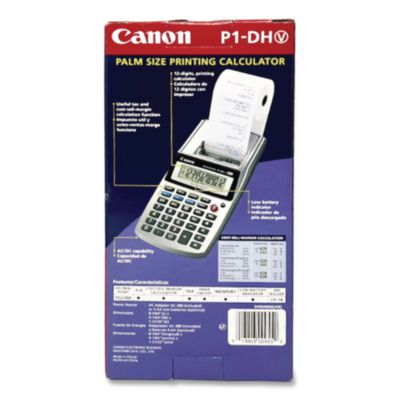 Canon P1-Dhv 12-Digit Palm Printing Calculator, Purple Print, 2 Lines/sec (CNM2203C001) CNM2203C001