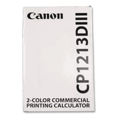 Canon CP1213DIII 12-Digit Heavy-Duty Commercial Desktop Printing Calculator, Black/Red Print, 4.8 Lines/Sec (CNM9933B001) CNM9933B001