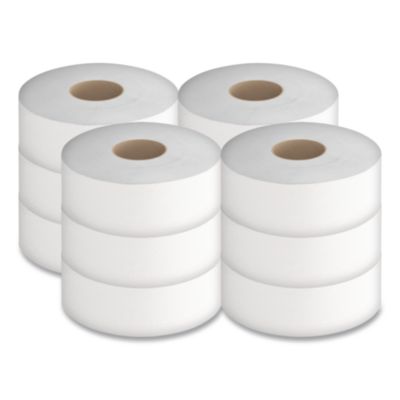 Cascades PRO Select Jumbo Bath Tissue, Septic-Safe, 1-Ply, White, 3.3" x 2,000 ft, 12 Rolls/Carton (CSDB212) CSDB212